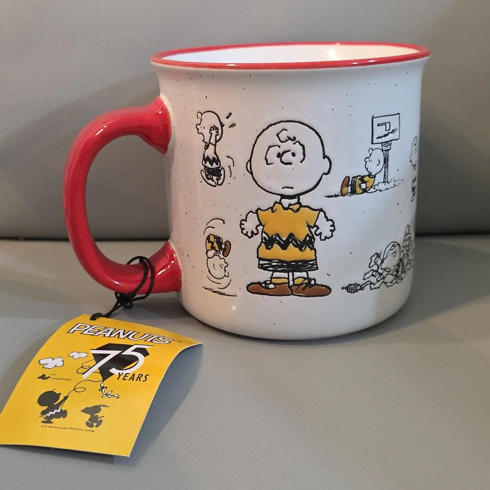 Peanuts Charlie Brown Character 21 oz stoneware mug NWT - Picture 1 of 6